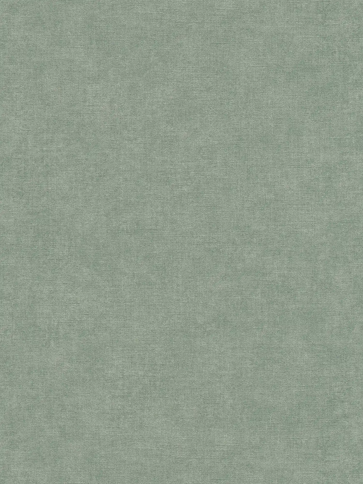 Unitapete leicht strukturiert in Textiloptik – Grün, Grau
