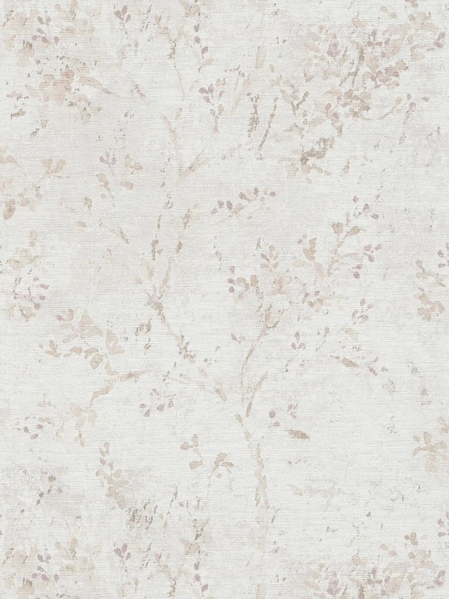         Vliestapete mit verspielter Blumenbemusterung – Grau, Beige, Lila
    