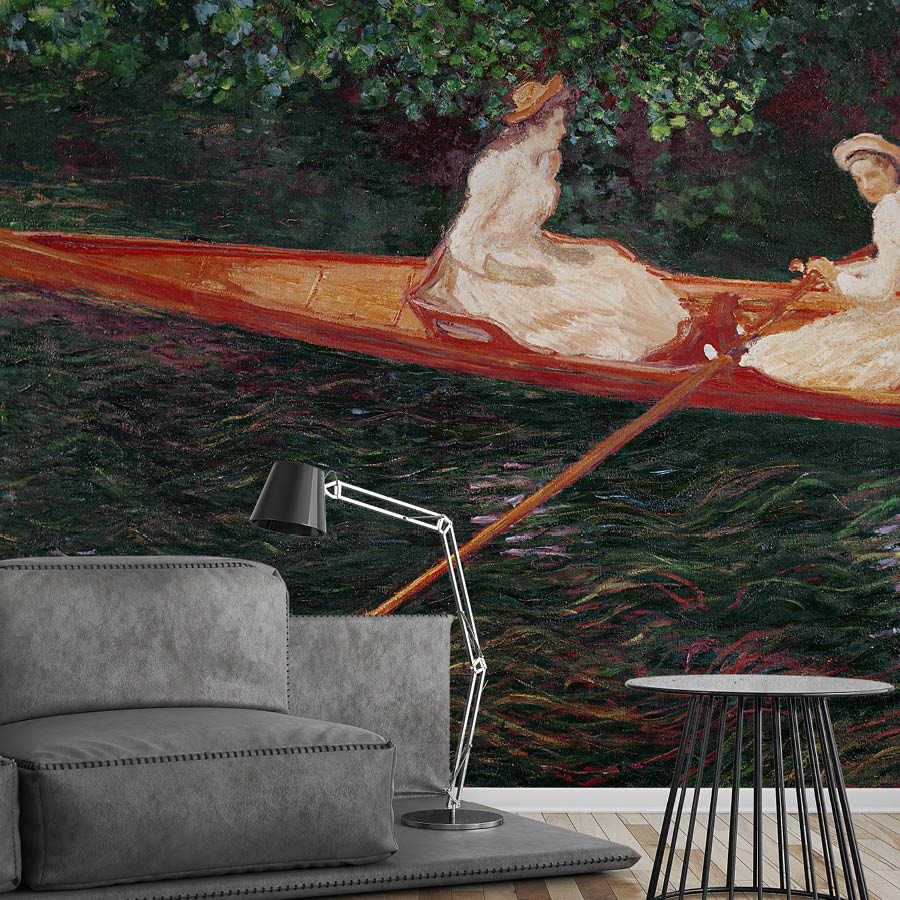        Fototapete "Bootfahren auf dem Fluss Epte" von Claude Monet
    
