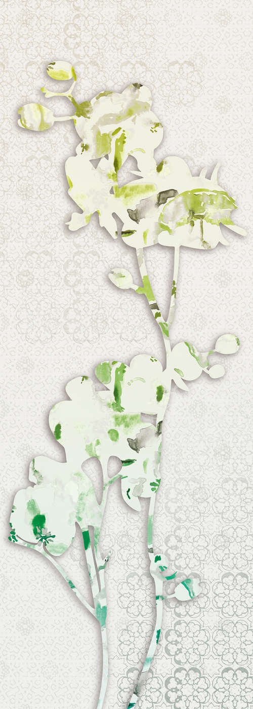             Grafik Fototapete abstraktes Blumen Design auf Premium Glattvlies
        