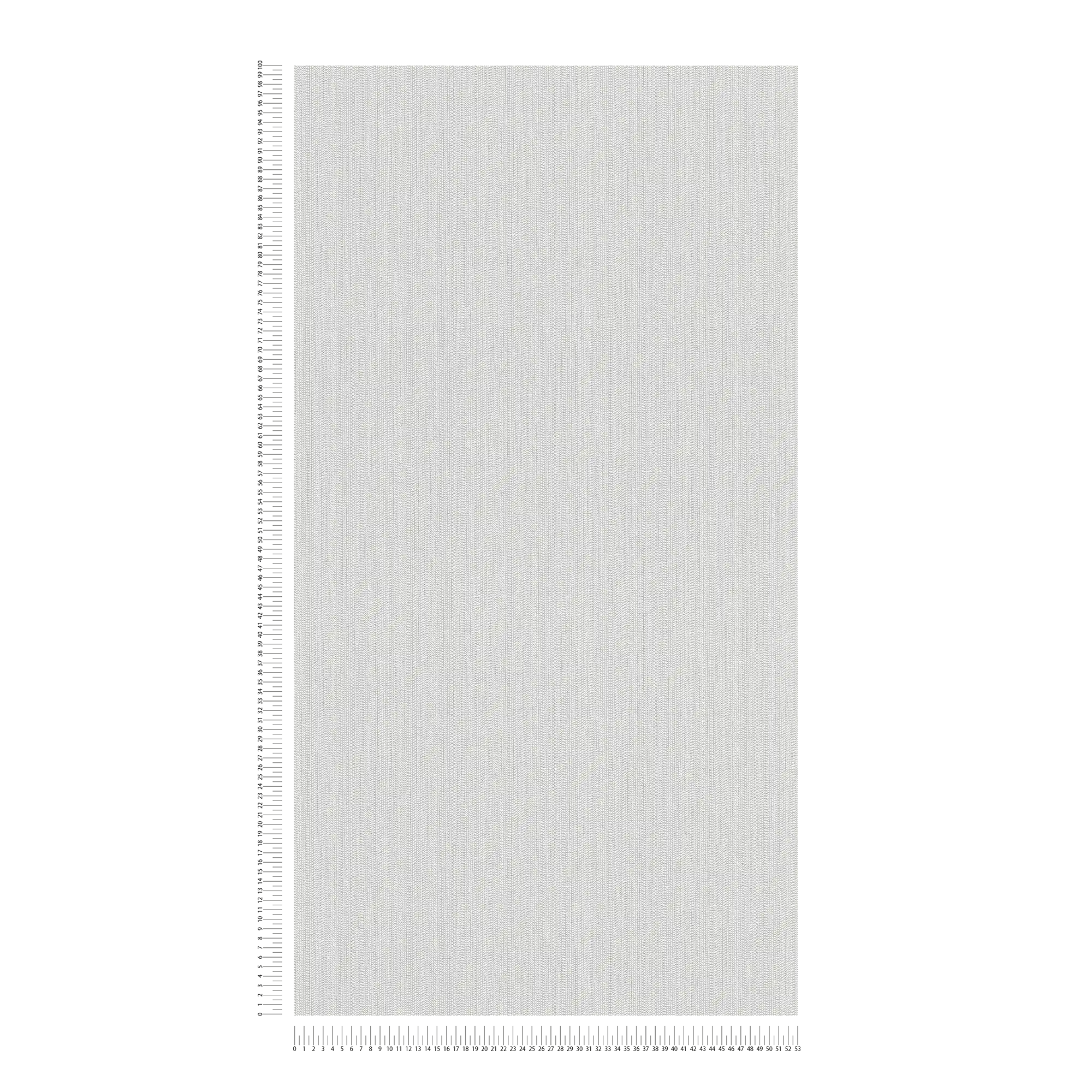             Vliestapete mit Zopf Gewebe Struktur – Weiß, Hellgrau
        