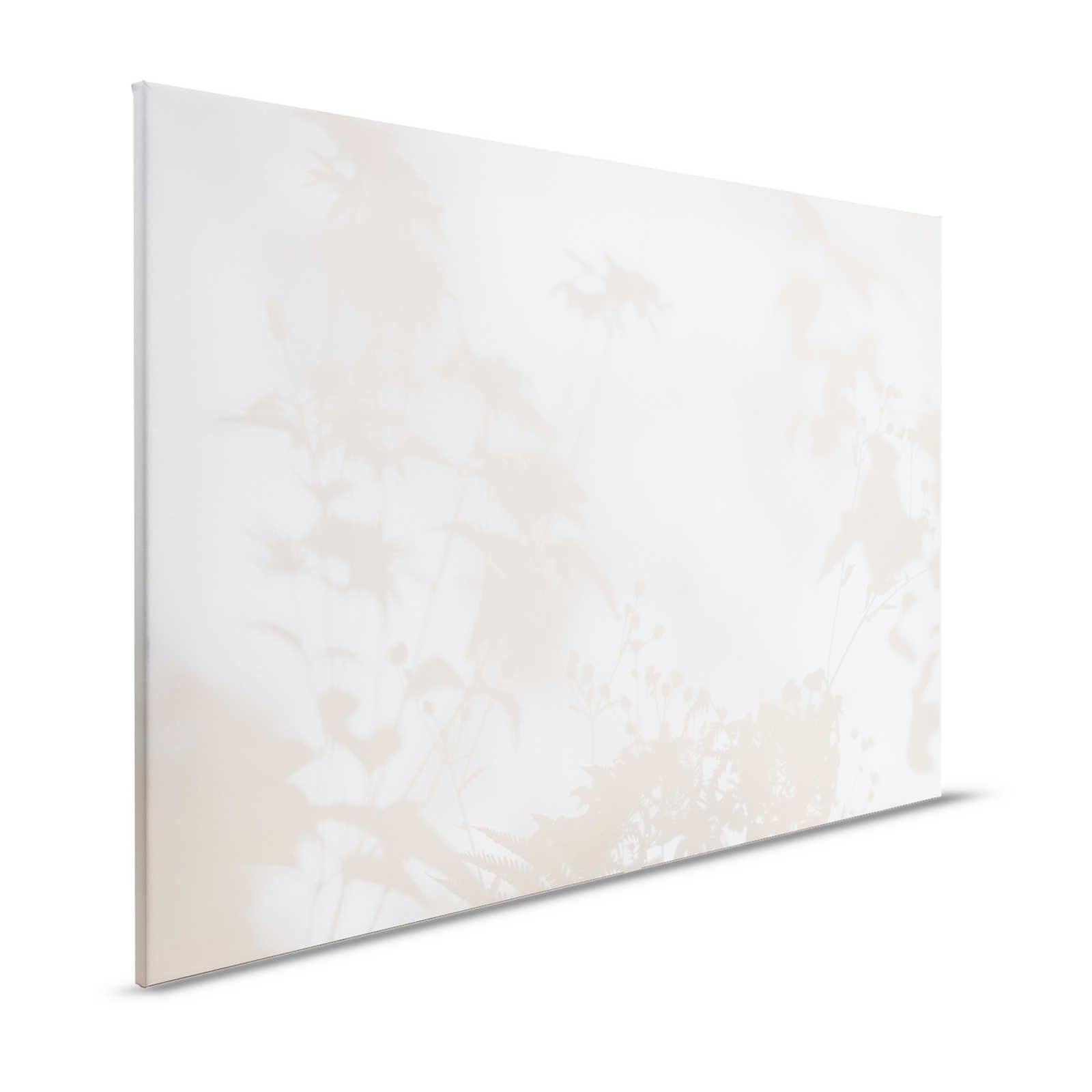 Shadow Room 1 - Natur Leinwandbild Beige & Weiß, verblasstes Design – 1,20 m x 0,80 m
