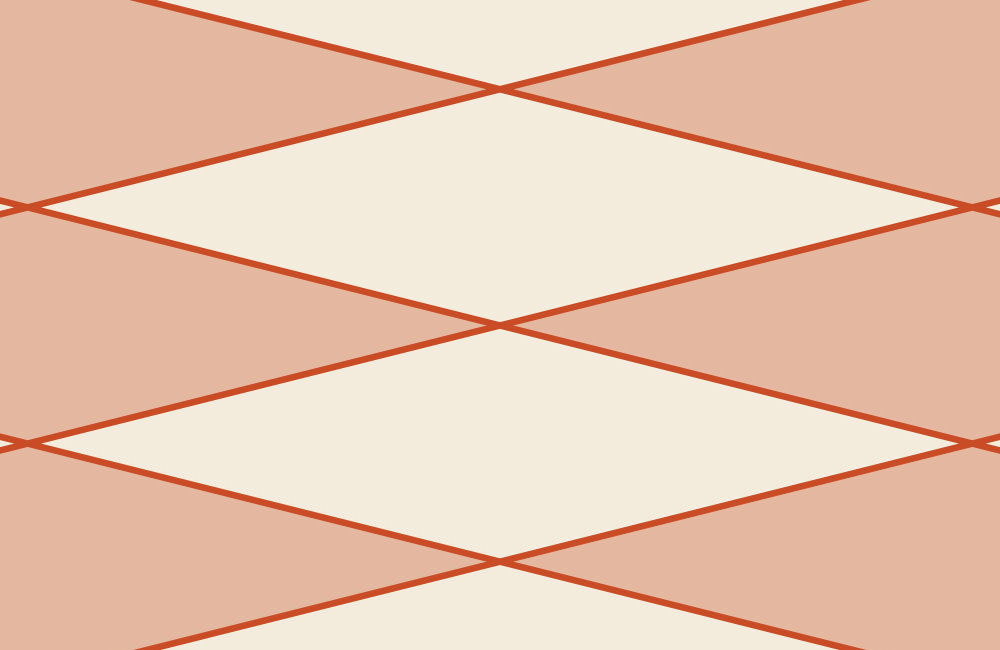             Fototapete mit Rauten & Linienmuster – Orange, Beige | Struktur Vlies
        