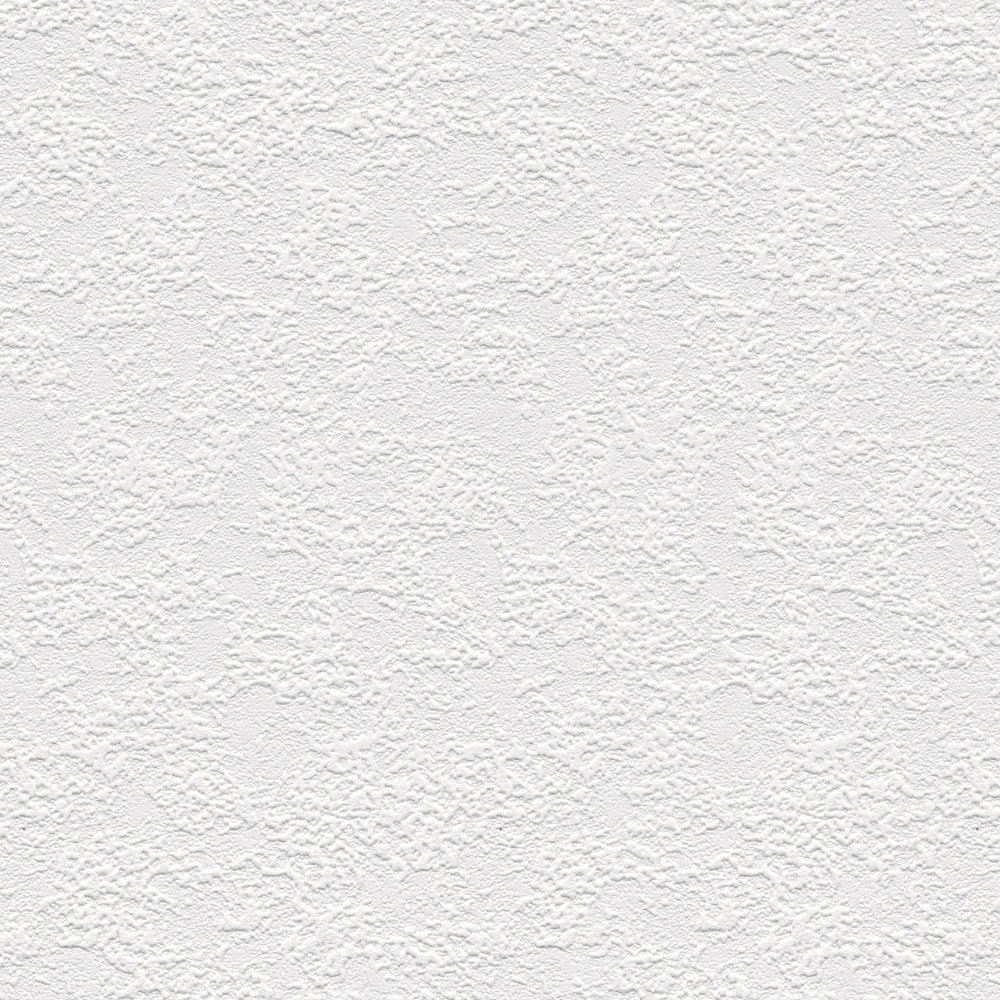             Papiertapete mit Schaumstruktur in Putzoptik – Weiß
        