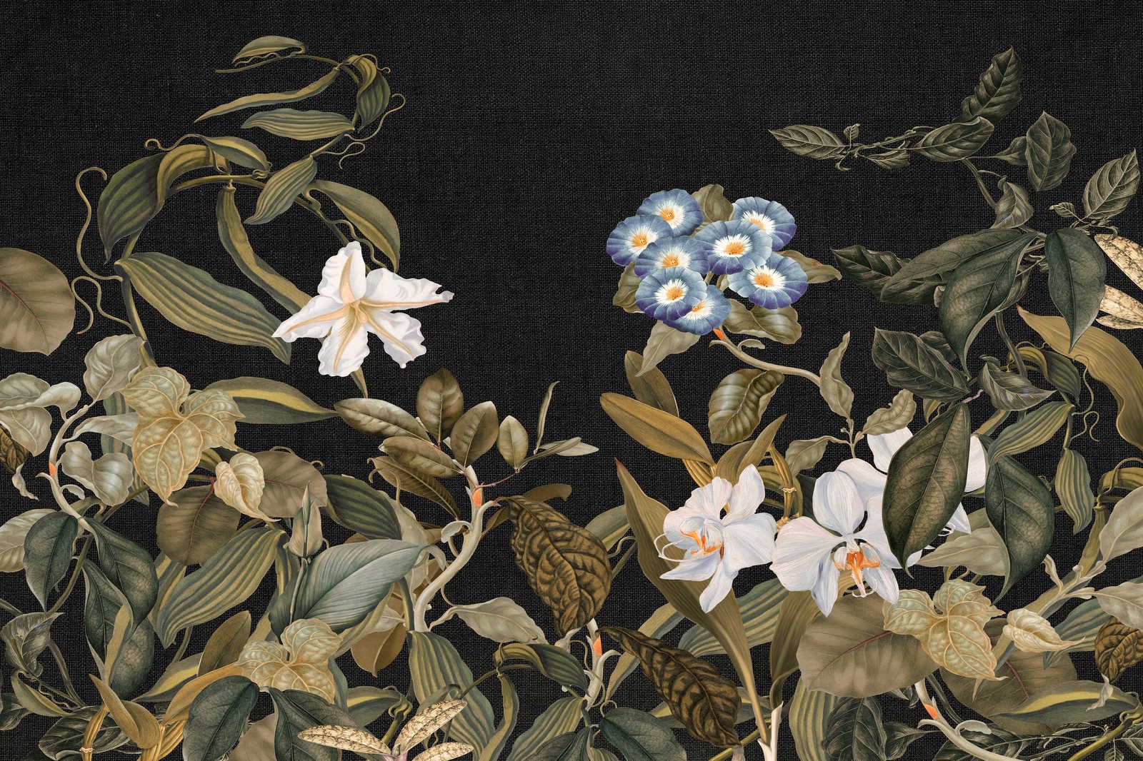             Botanical Leinwandbild mit Orchideen & Blätter-Motiv – 0,90 m x 0,60 m
        