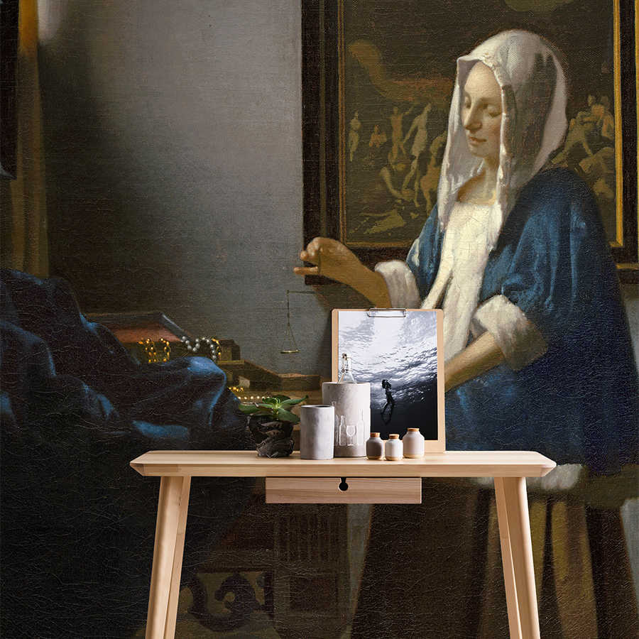         Fototapete "Frau mit Waage" von Jan Vermeer
    
