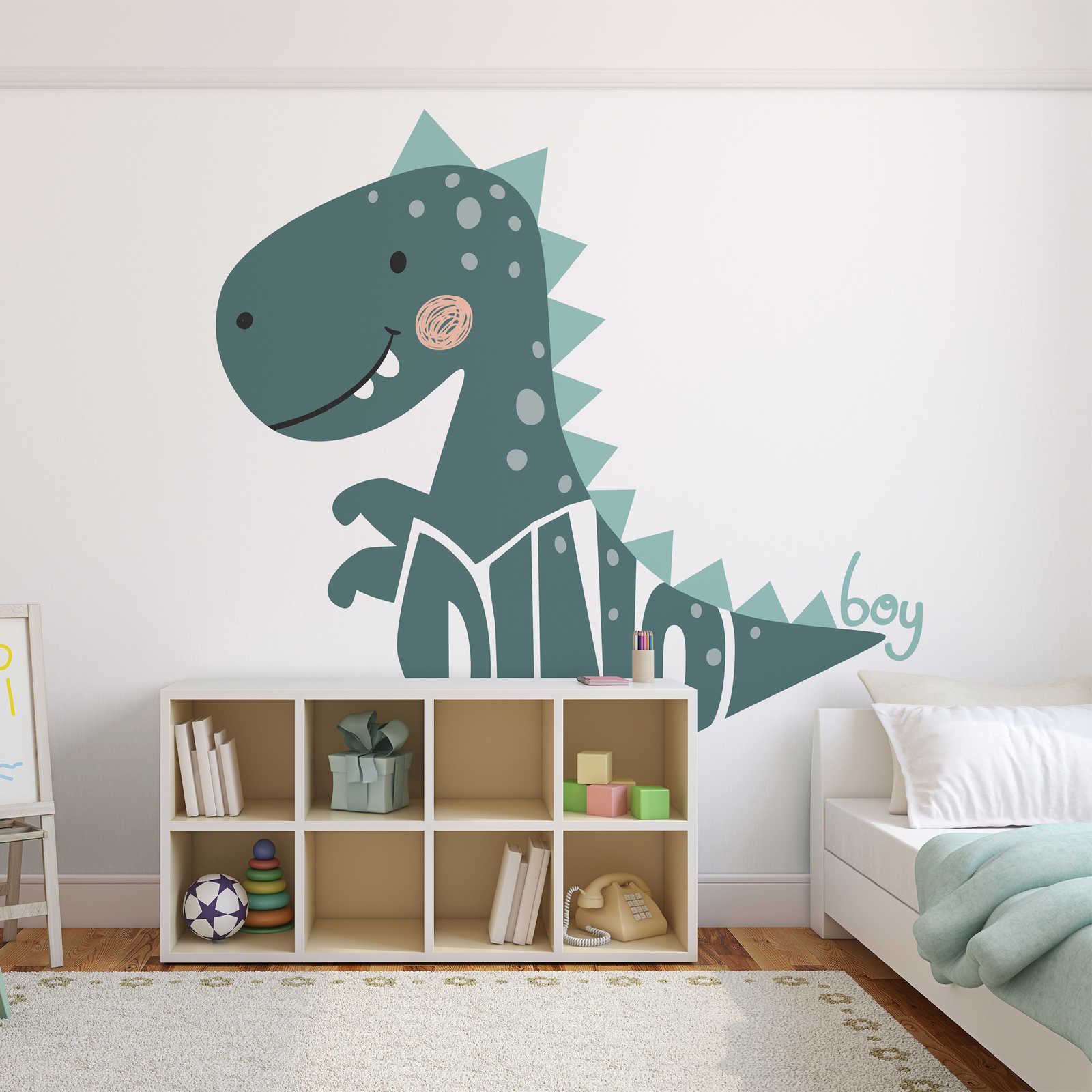 Fototapete fürs Kinderzimmer mit Dinosaurier – Glattes & perlmutt-schimmerndes Vlies
