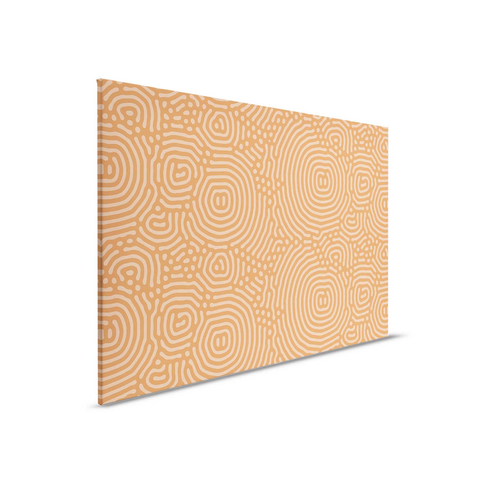         Sahel 2 - Oranges Leinwandbild Labyrinth Muster Terrakotta – 0,90 m x 0,60 m
    
