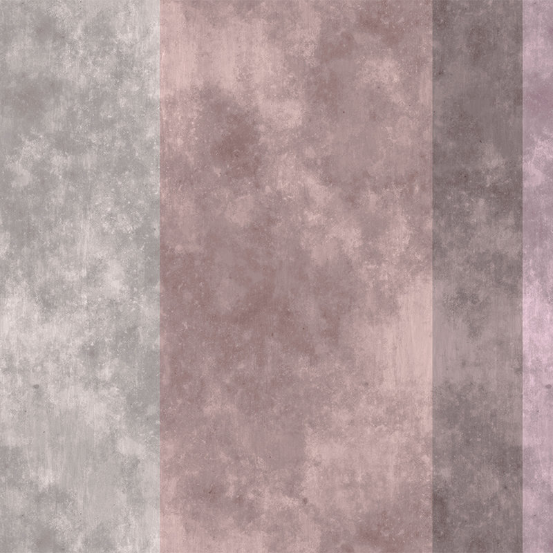         Betonoptik Fototapete mit Streifen – Grau, Rosa
    