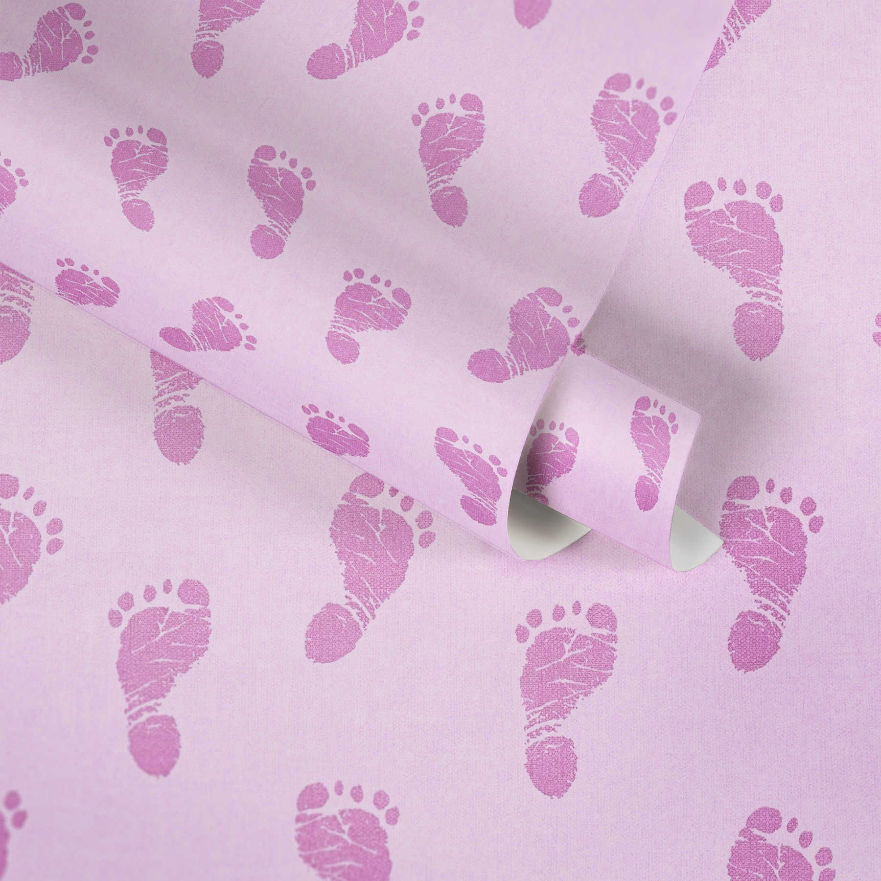             Kinderzimmer Tapete Baby Design für Mädchen – Rosa
        