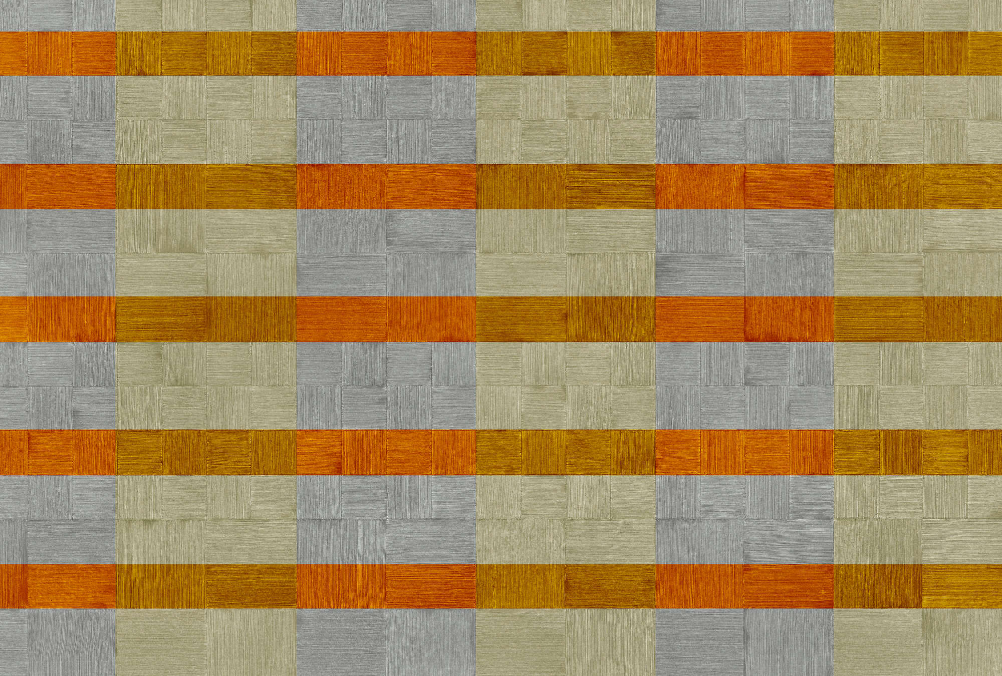             Fototapete Streifen & kariertes Strukturdesign – Grau, Orange, Braun
        