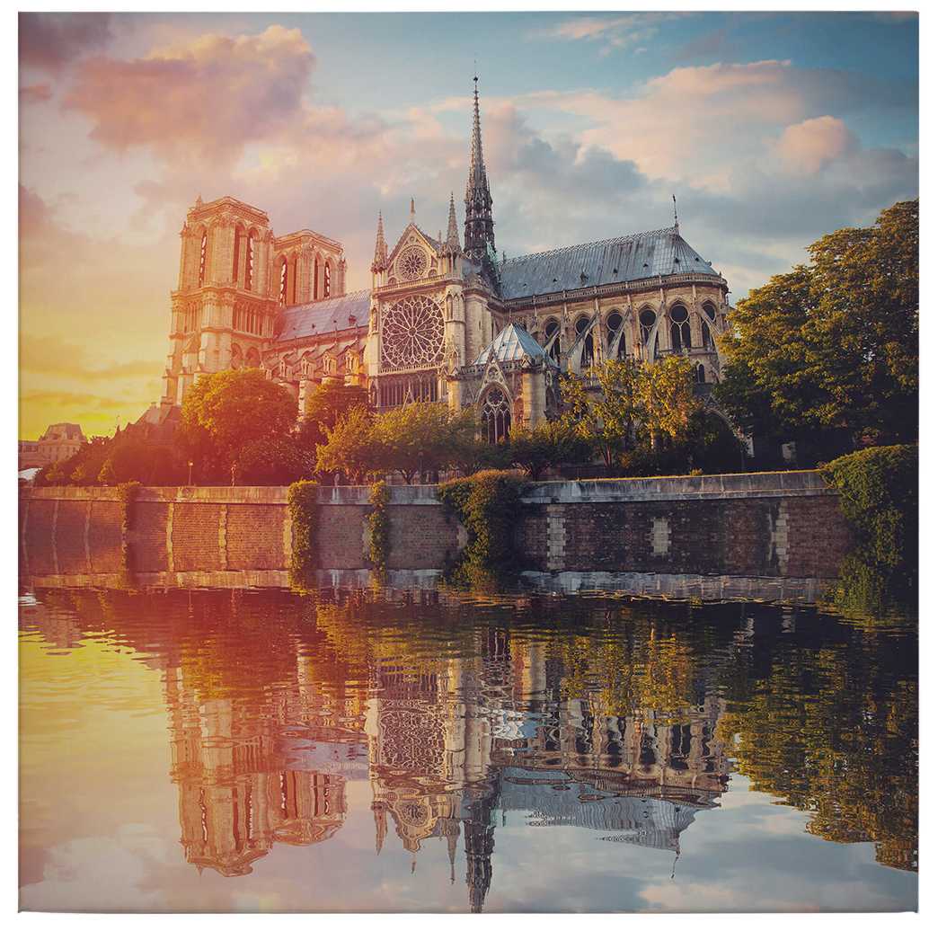             Quadratisches Leinwandbild Notre Dame Paris – 0,50 m x 0,50 m
        