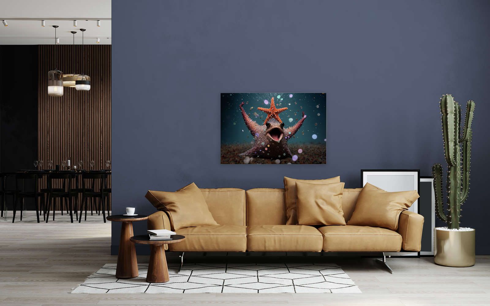             KI-Leinwandbild »party starfish« – 120 cm x 80 cm
        