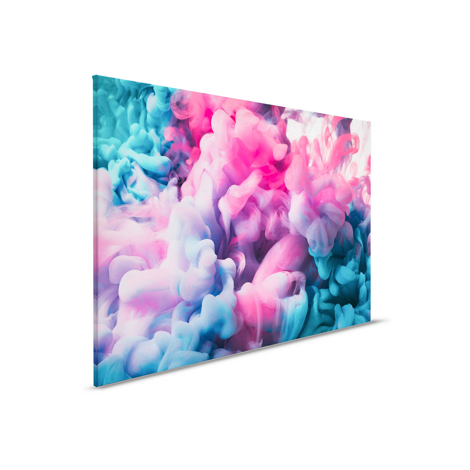         Farbiger Rauch Leinwand |Rosa, Blau, Weiß – 0,90 m x 0,60 m
    