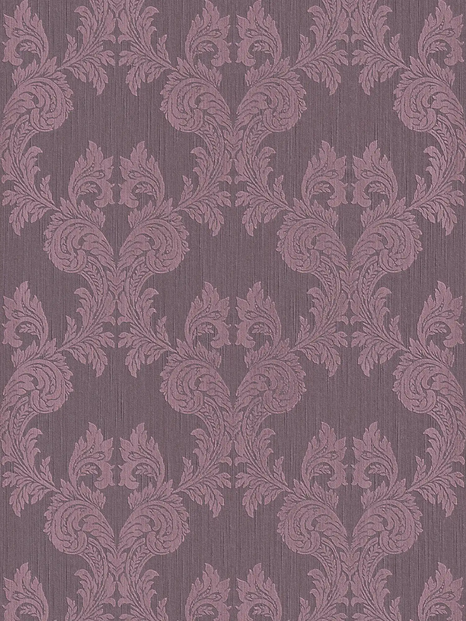         Tapete mit floralem Ornament Muster & Struktureffekt – Lila
    