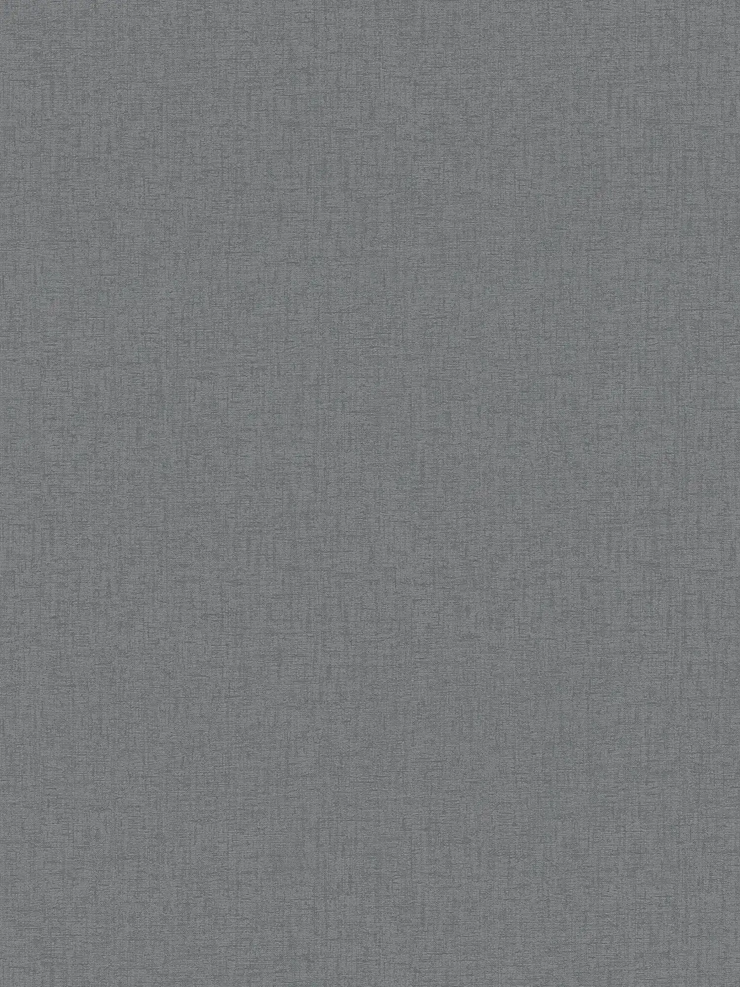 Einfarbige Vliestapete mit Textilstruktur – Anthrazit, Grau
