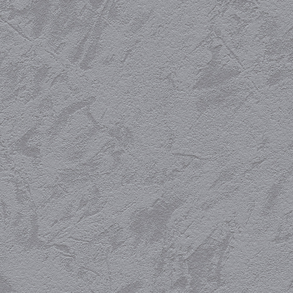             Anthrazitgraue Mustertapete mit Putzoptik – Grau
        