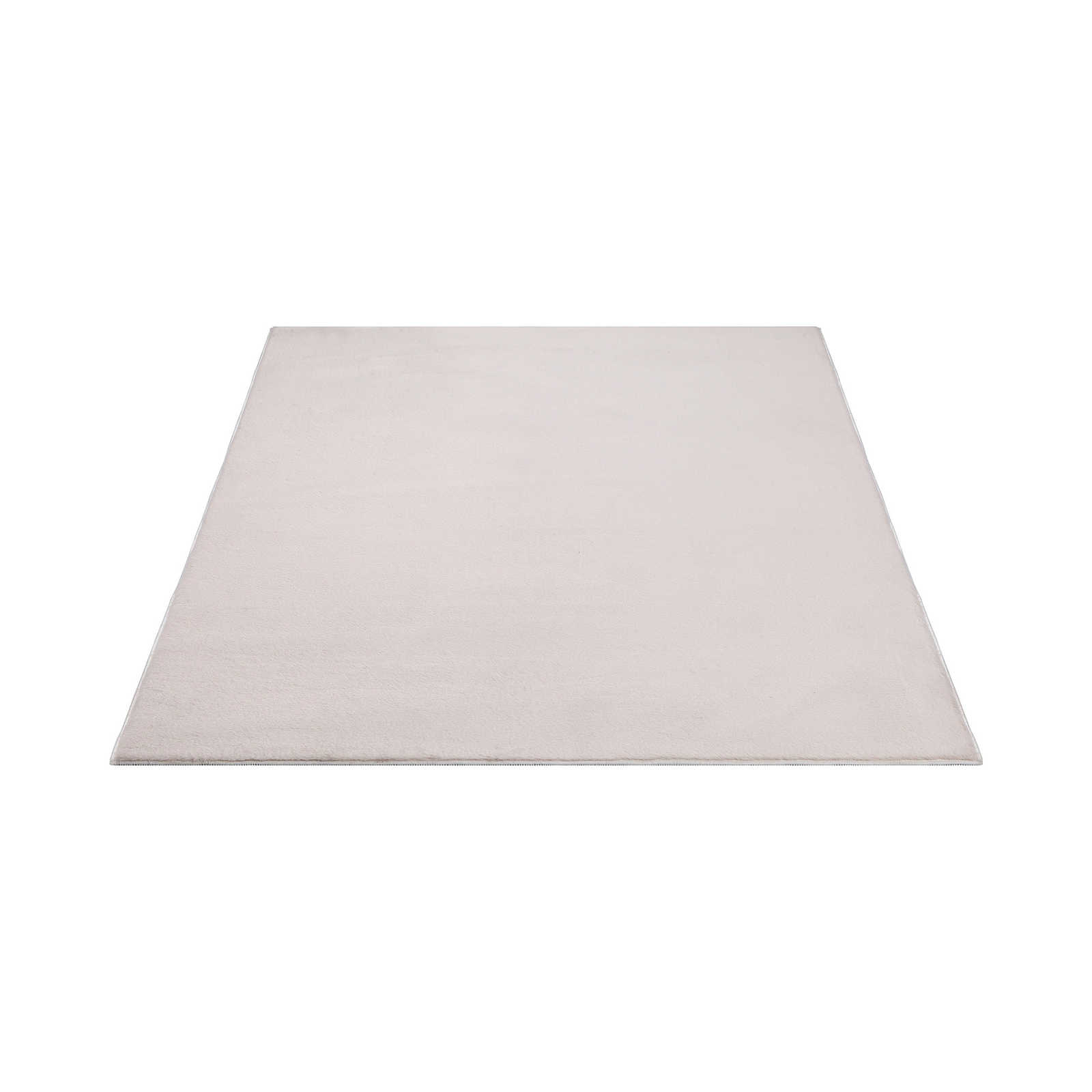 Einfarbiger Hochflor Teppich in sanften Beige – 280 x 200 cm
