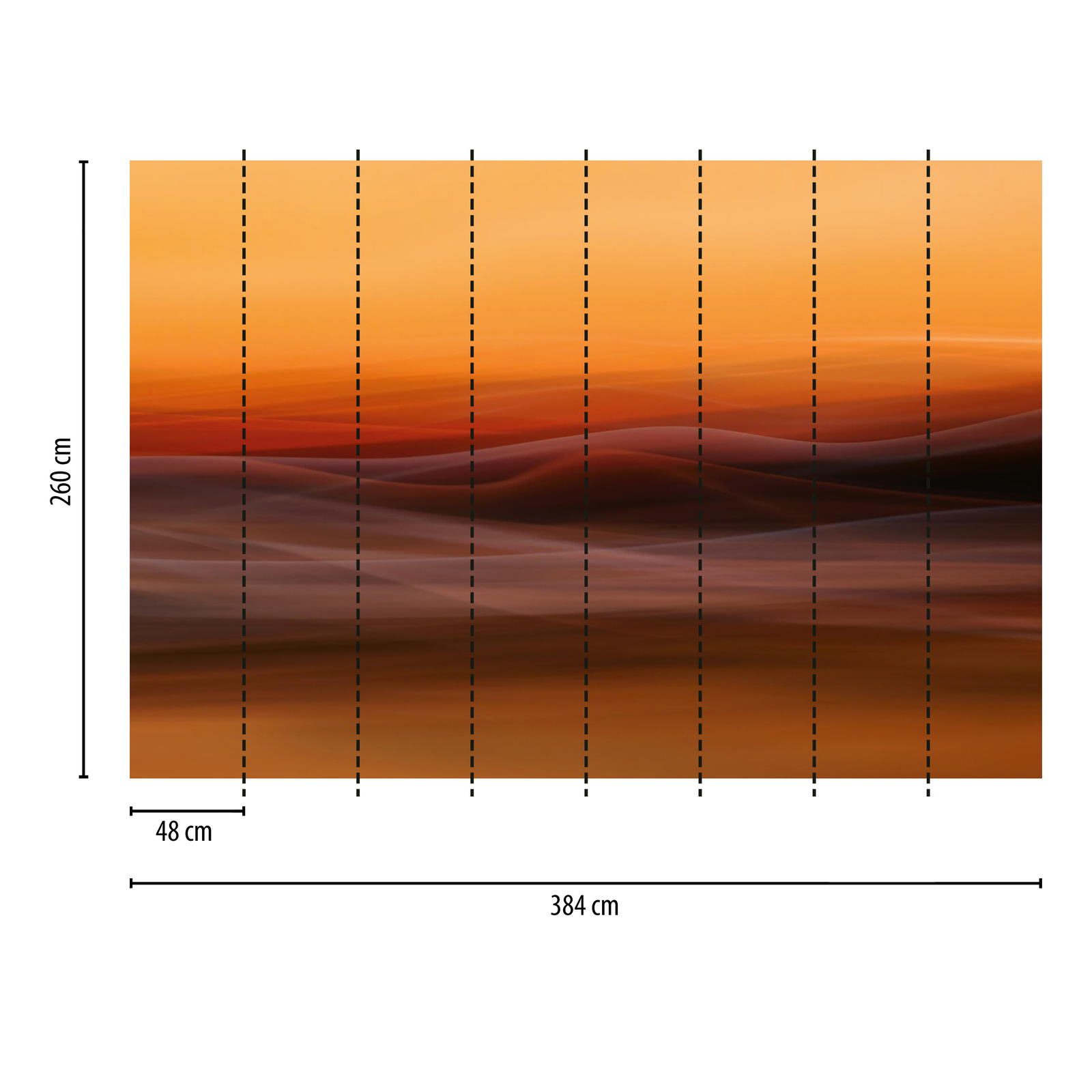             Fototapete abstrakter Nebel – Orange, Gelb, Rot
        