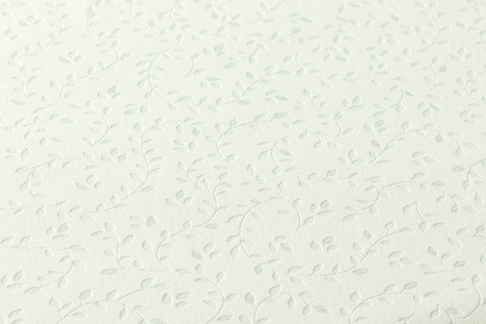             Tapete filigranes Blätter Motiv, strukturiert – Grün, Metallic
        