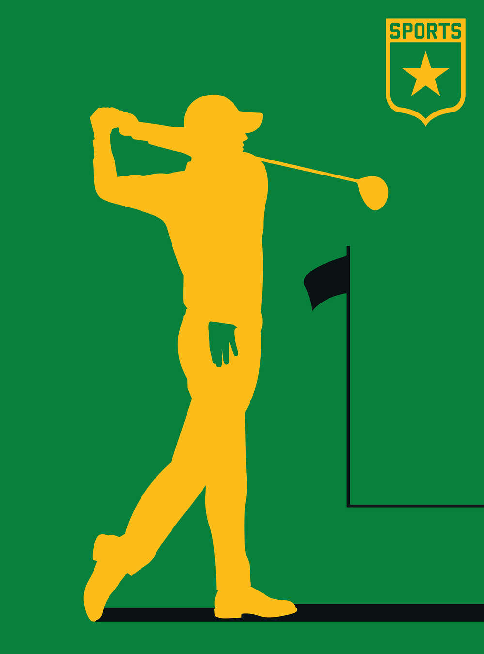             Fototapete Sport Golf Motiv Player Icon
        