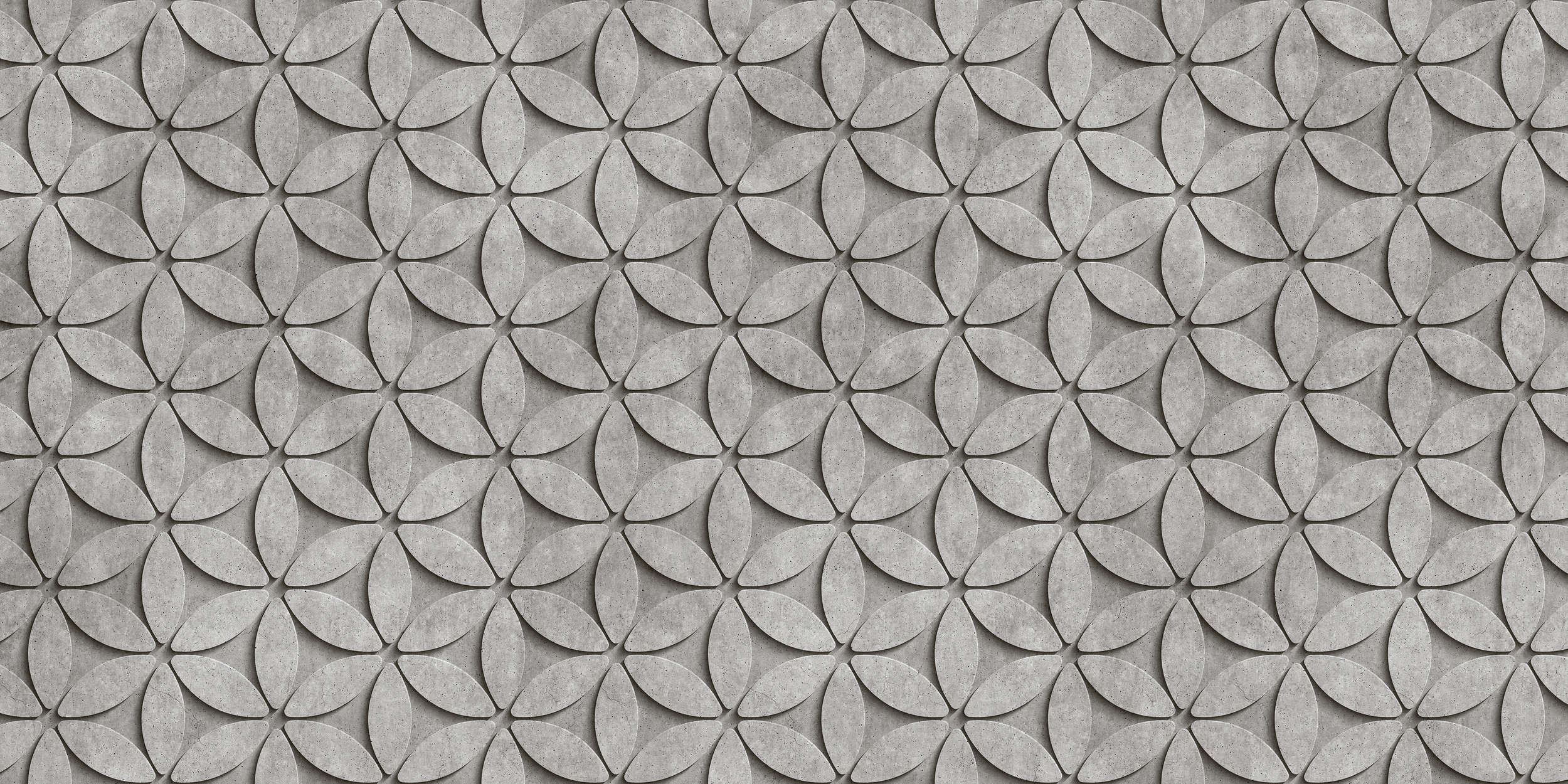             Tile 1 - Fototapete in Cooler 3D Beton-Polygone – Grau, Schwarz | Struktur Vlies
        