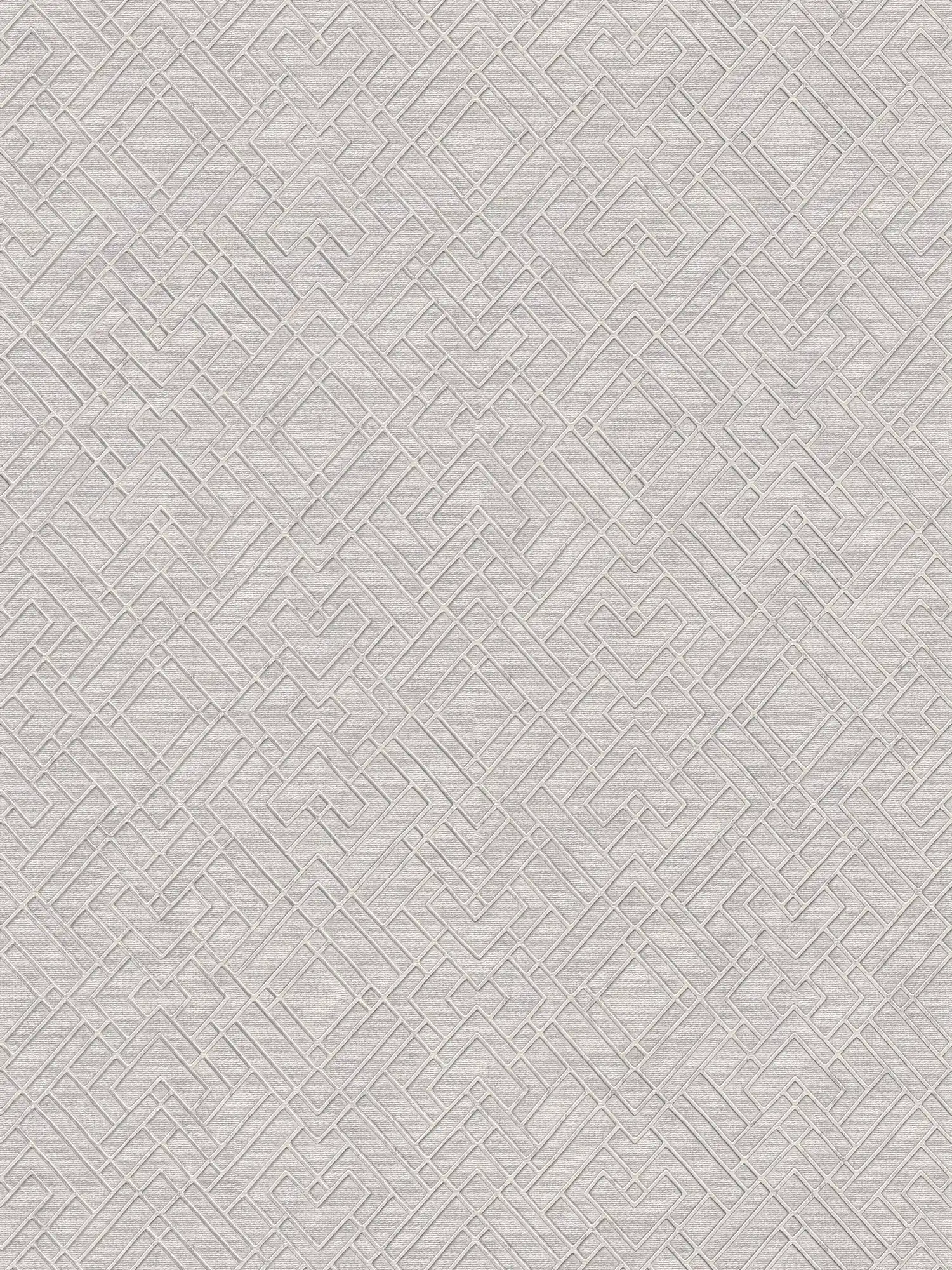         Silberne Tapete mit Metallic Linien-Grafik – Grau
    