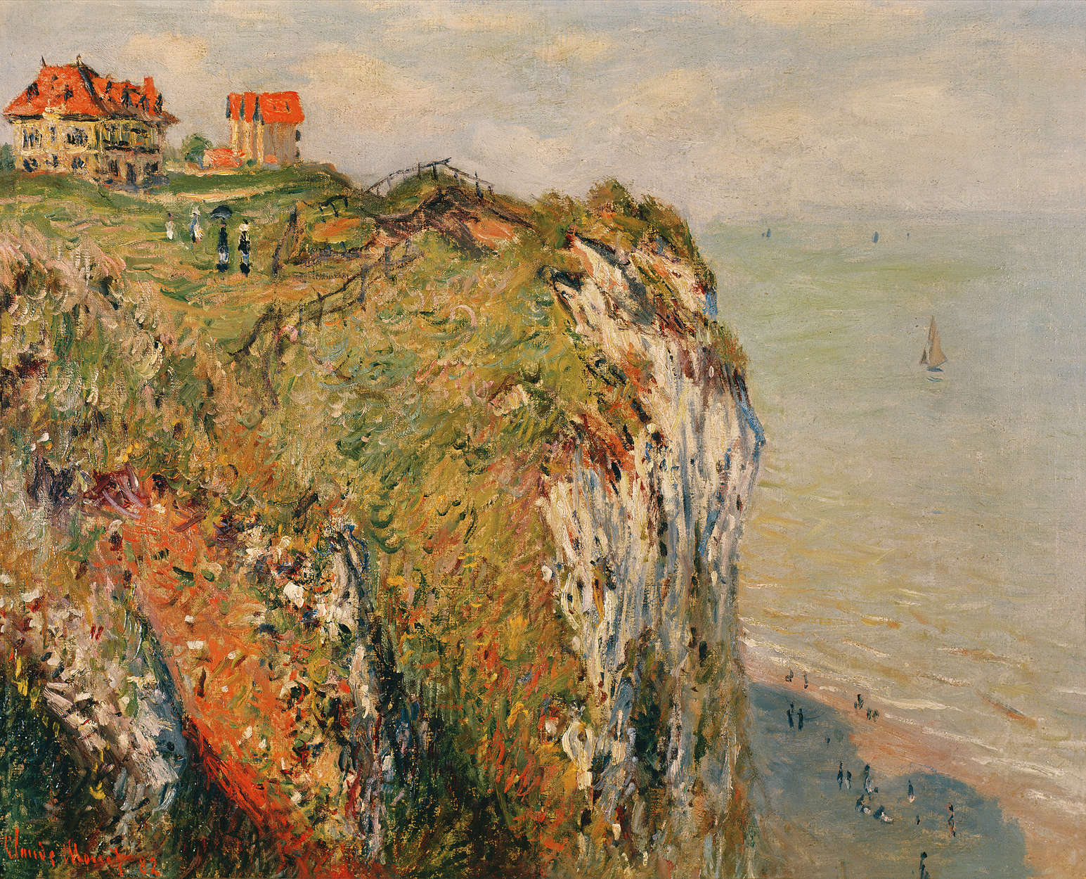             Fototapete "Klippe bei Dieppe" von Claude Monet
        