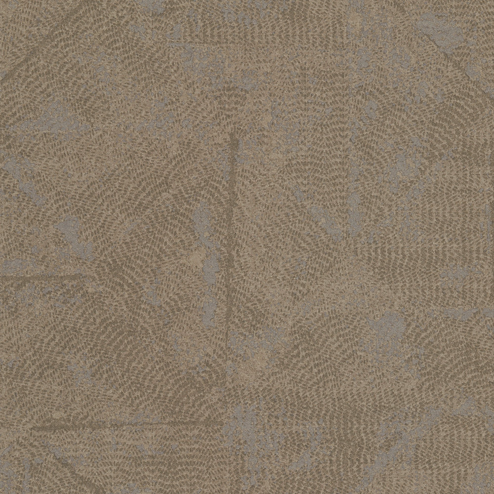             Tapete mediterraner Stil, gemustert – Braun, Bronze, Grau
        