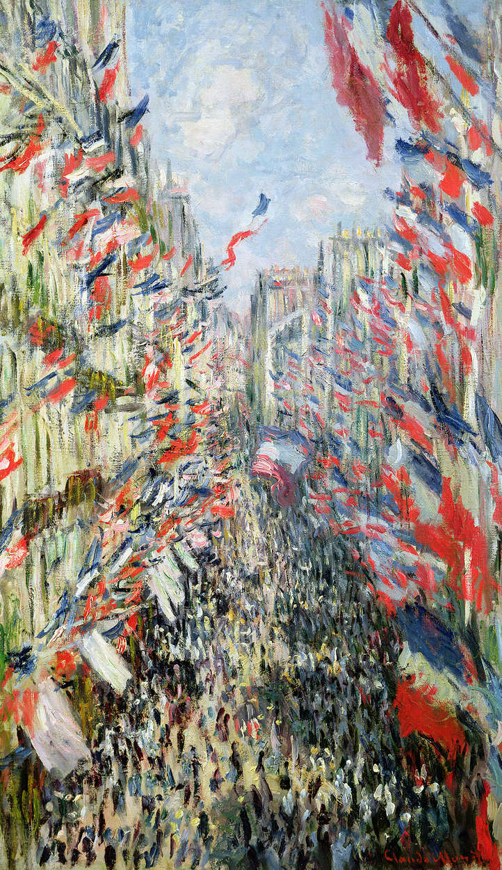             Fototapete "Die Rue Montorgueil" von Claude Monet
        
