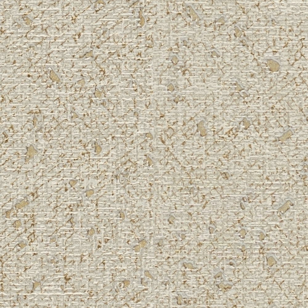             Tapete mit textiler Struktur und Metallic Akzent – Beige, Grau
        