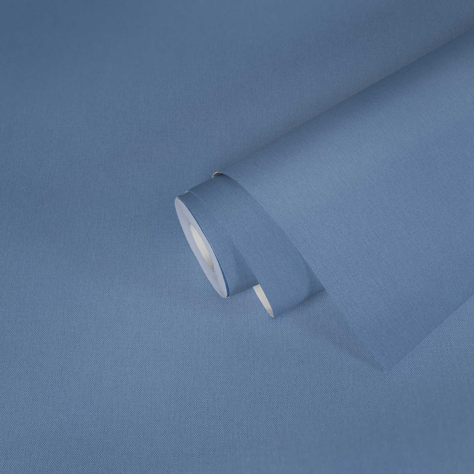             Tapete Himmelblau einfarbig, Textilstruktur & meliertem Effekt – Blau
        