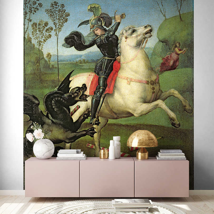         Fototapete "St. Georg im Kampf mit dem Drachen" von Raphael
    