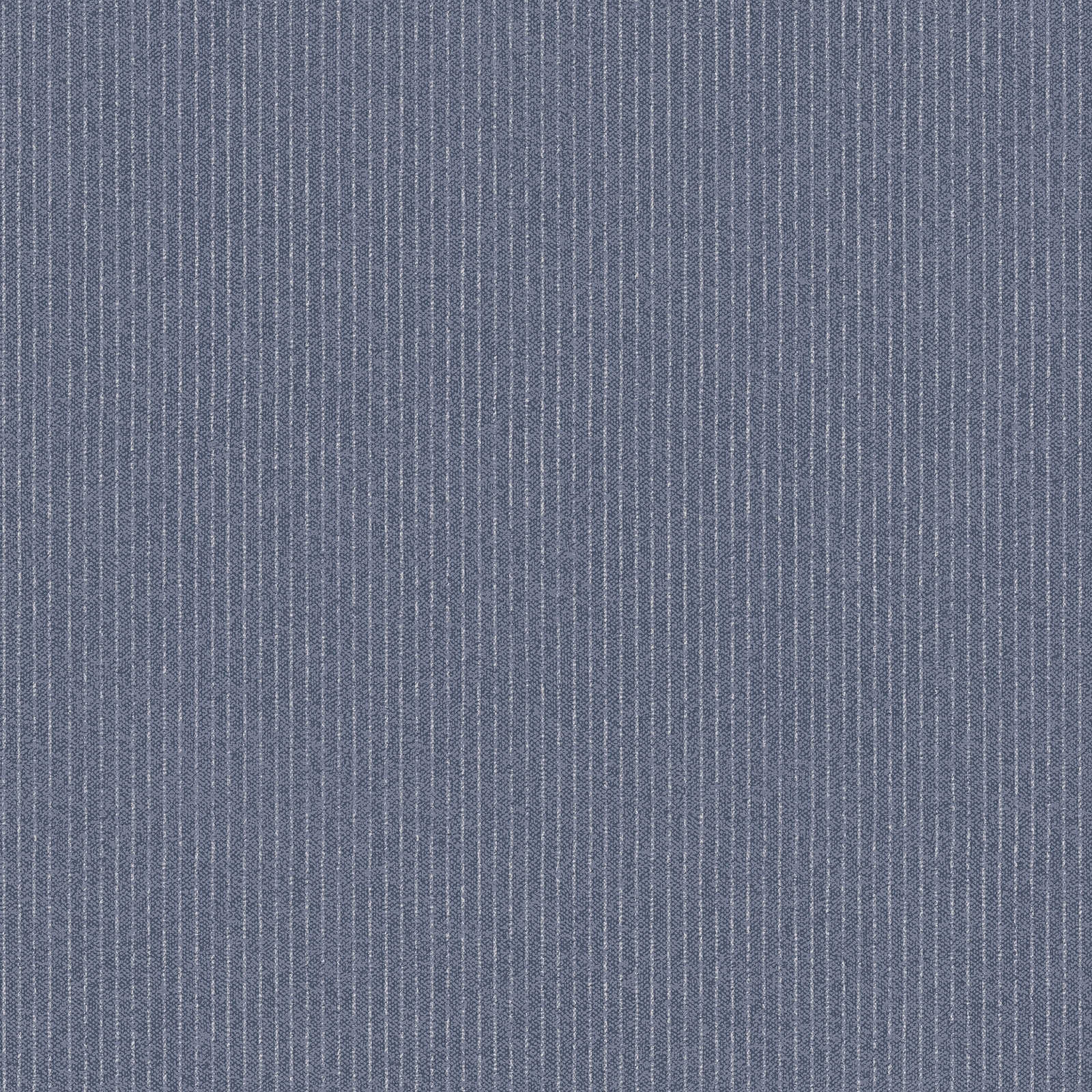 Linierte Tapete schmale Streifen im Textil-Look – Blau
