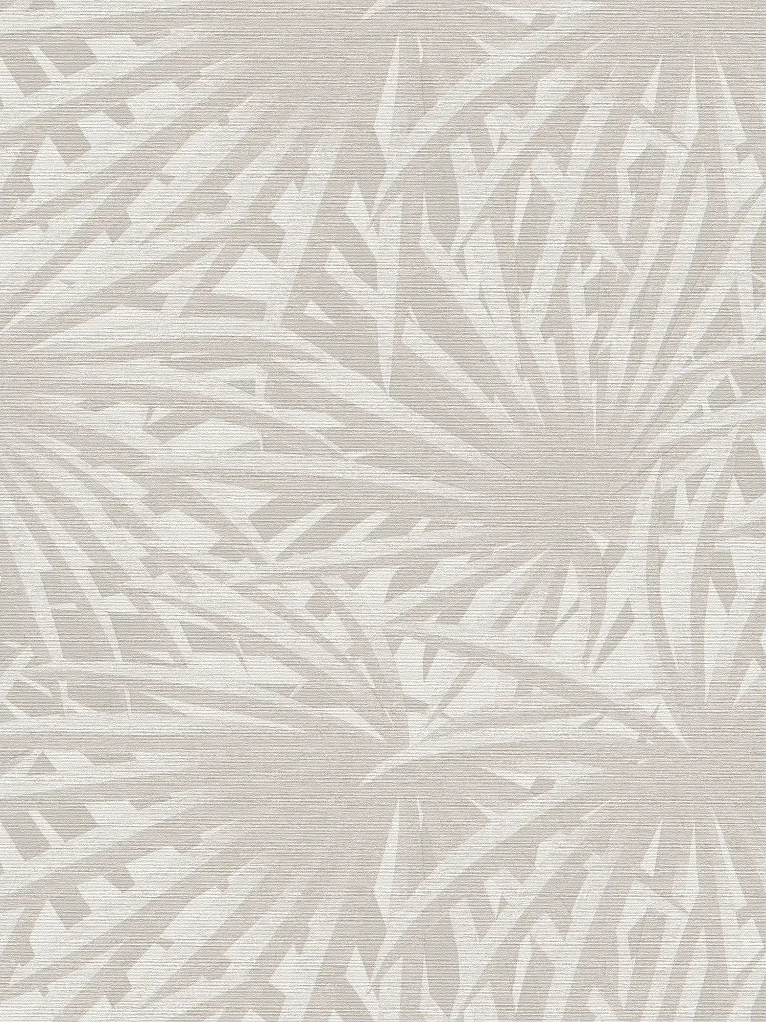         Vliestapete Blätterdesign mit Metallic-Glanz – Grau, Metallic, Weiß
    