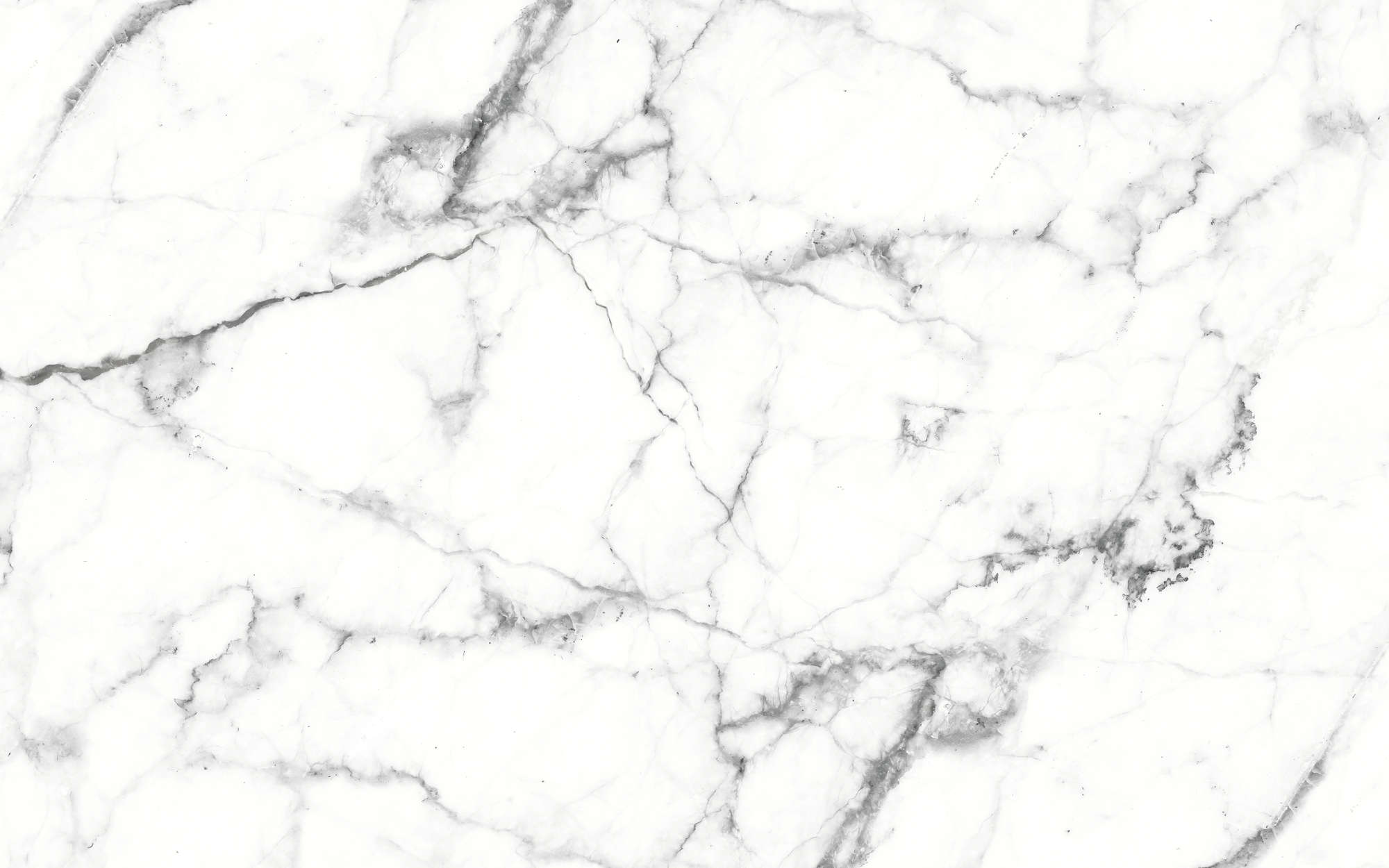             Fototapete weißer Marmor elegant marmoriert – Weiß, Schwarz
        