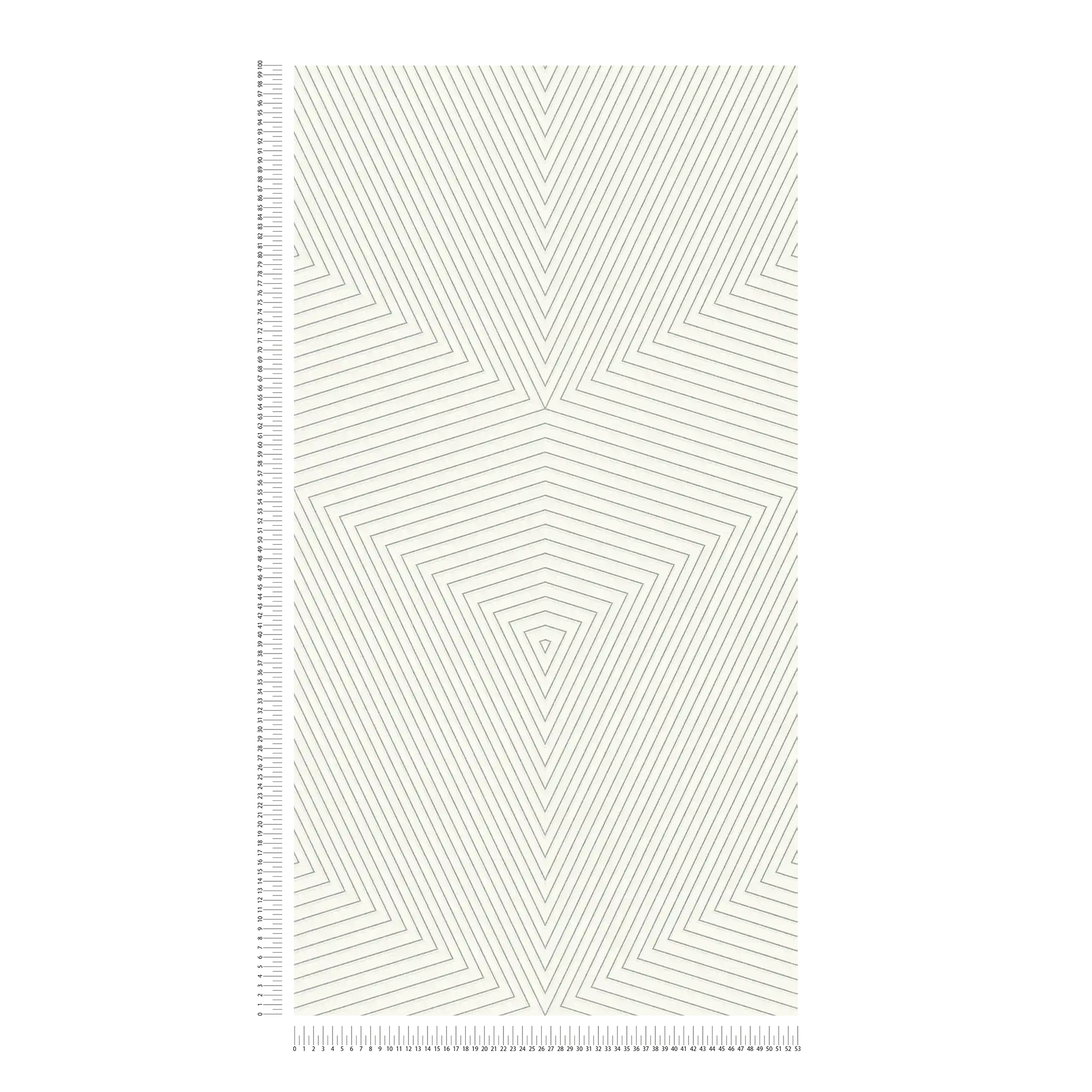            Mustertapete mit Linien Design & Metallic-Effekt – Weiß, Silber
        