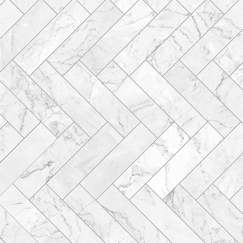 Marmor Fototapete Fliesen-Muster – Grau, Weiß, Schwarz
